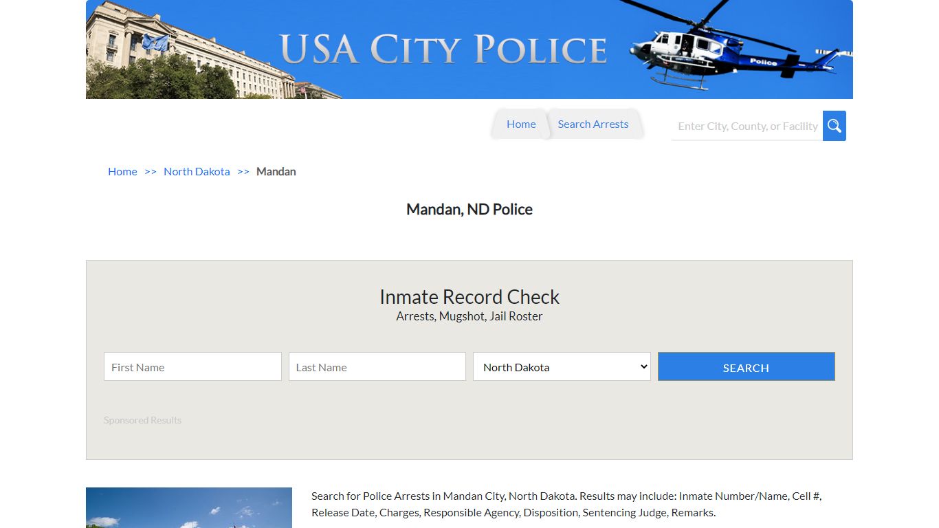 Mandan, ND Police | Jail Records